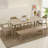 Gray Rectangular Solid Wood Dining Table-270338105