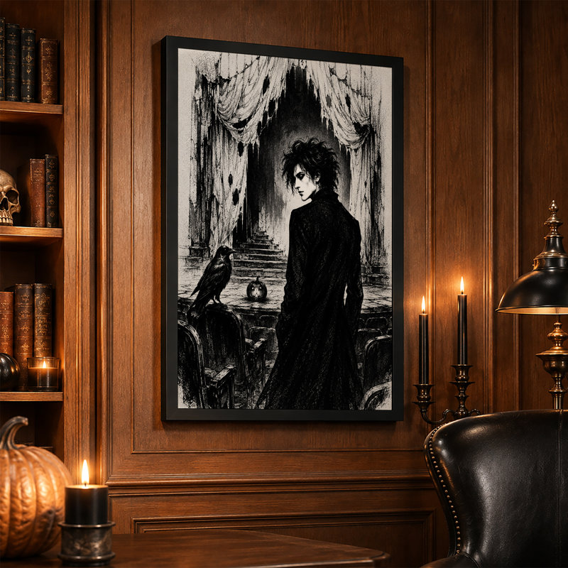 Art mural sur toile noir et blanc, H 18 po x l 12 po