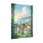 Paysage et nature Coastal Village à travers un cadre de fenêtre