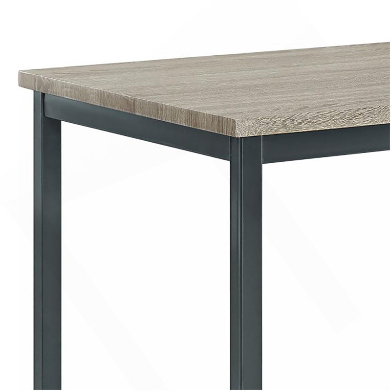 Grey And Black Rectangle Dining Table