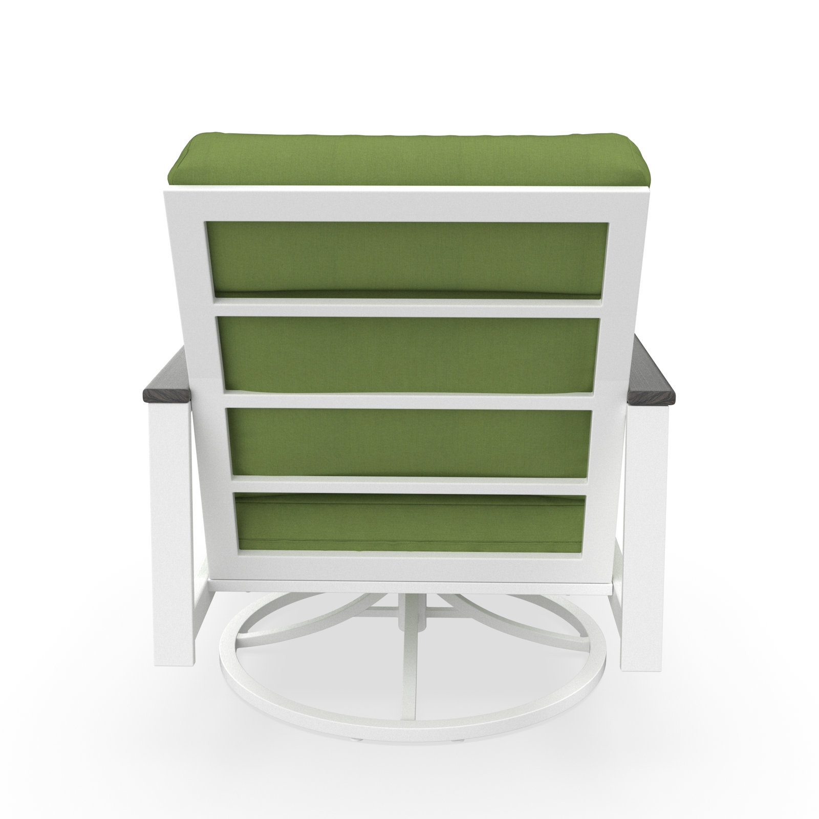 Townsend Sunbrella® Swivel Patio Lounge Chair, Gray, Spectrum Cilantro