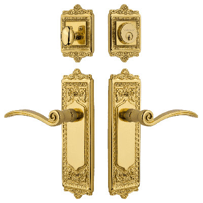 Nostalgic Warehouse Egg & Dart Entry Set with Swan Lever