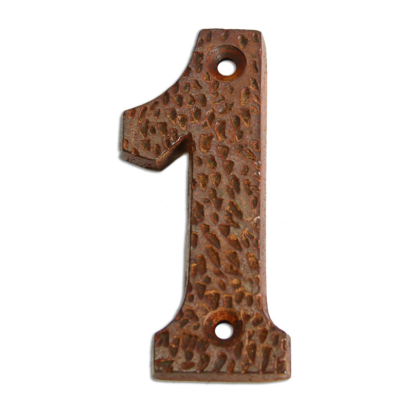 Numéro de maison 3 po, 1, Rouille
