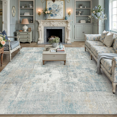 Tapis abstrait moderne avec envers antidérapant Elroy