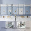 Armoire à pharmacie encastrée ou murale en aluminium de 104 po L x 36 po H avec étagères en verre ajustables-2102521554