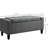 Gray Linen Upholstered Storage , Lift Top And Button For Living Space, Functional As Footstool, Bed Bench With Plentiful Roomy Compartment