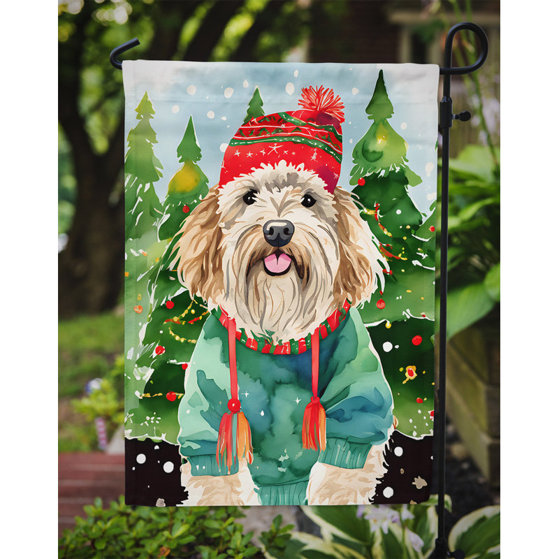 Double Sided Polyester Christmas, 15.5" H x 11.25" W