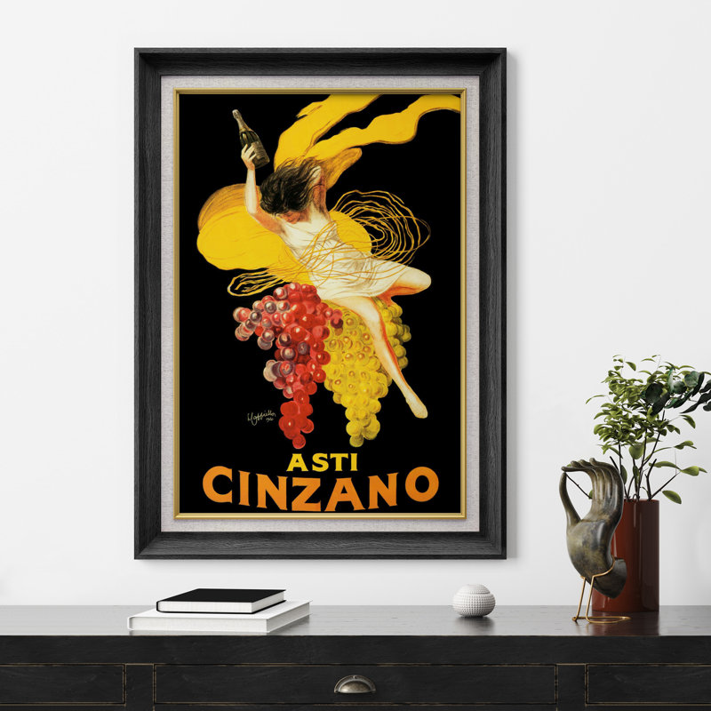 «Vintage Asti Cinzano Wine», affiche, publicité rétro italienne, impression sur toile encadrée, impression sur toile