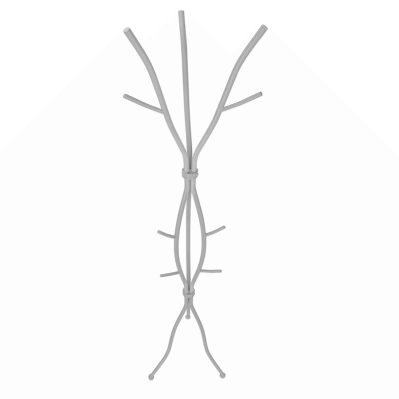 Coat Rack Entry Hall Tree FreeStanding Entryway Coat Modern Hall Tree Entryway Rack, Silver