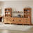 Entertainment Center With Bookshelves, Farmhouse TV Stand For 70 Inch TV, Media Console With Adjustable Shelves And Storage Drawers For Living Room, Bedroom-941654874