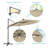 Destinnie 120'' Lighted Cantilever Umbrella-457697187