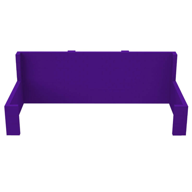 Ensemble de kiosque pour salon Everblock, H 84 po x l 240 po x P 120 po, Bleu