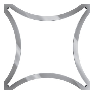 Petits panneaux muraux décoratifs en acrylique, petit, l 11 3/8 po x H 11 3/8 po x T 1/8 po, miroir argenté