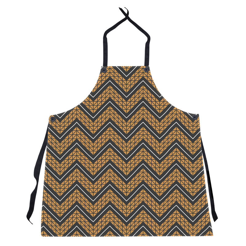 Stephenie Bib Apron, Dark Orange/Black