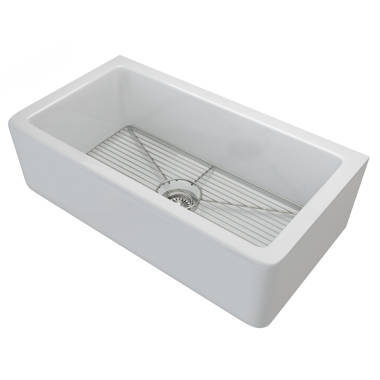 Whitehaus Collection 33 Reversible Single Bowl Fireclay Sink Set with