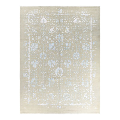 Overdyed One-of-a-Kind 9' 2" X 12' 0" Hand Knotted Area Rug