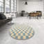 Tapis de surface bleu/crème contemporaine-923621674