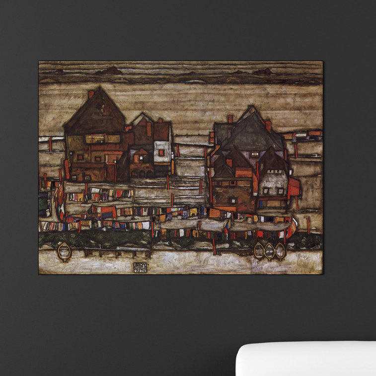 Egon Schiele - No Frame Painting on Wood, 60cm H x 80cm W x 1.8cm D