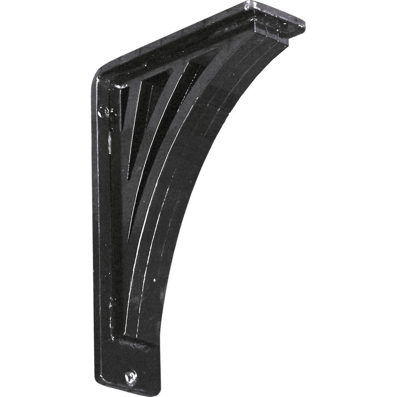 Support en fer forgé Nevio, H 8 po x l 2 po x P 5,5 po, Noir