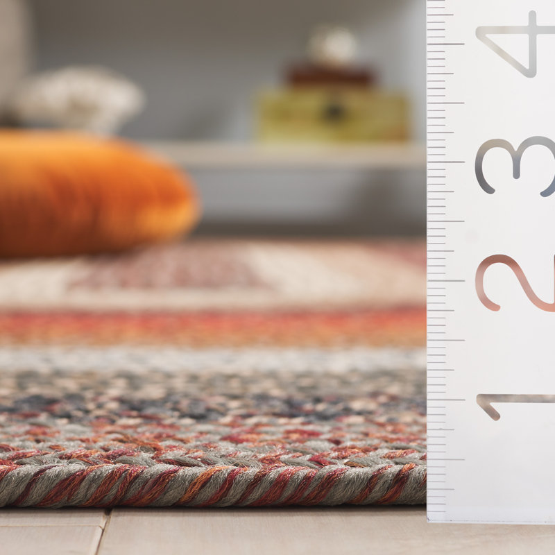 Keneson Woven Performance Machine Washable Performance Geometric Rug, Oval 5' x 8'
