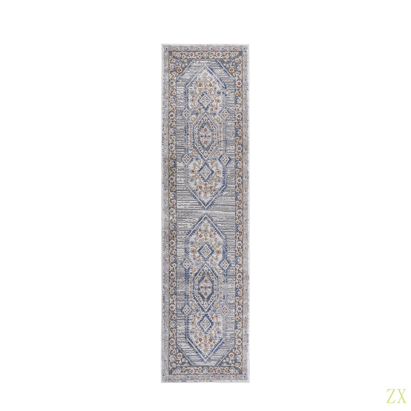 Collection 2X8/Bordered Non-Shedding Living Room Bedroom Dining Home Office Stylish And Stain Resistant Area Rug