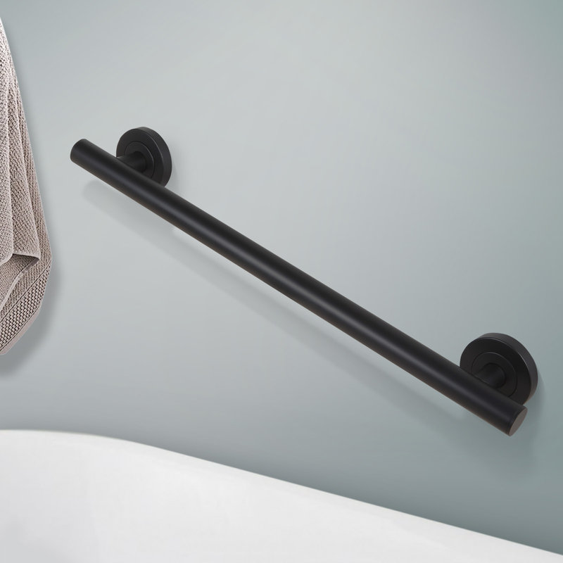 Bath Shower 12'' Safety Grab Bar, 12", Matte Black