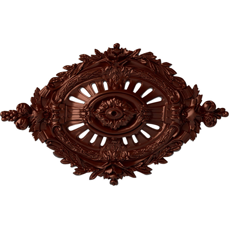Médaillon de plafond Endurathane Antonio, l 35 7/8 po x H 22 1/2 po x P 4 3/8 po, finition cuivre antique peint à la main