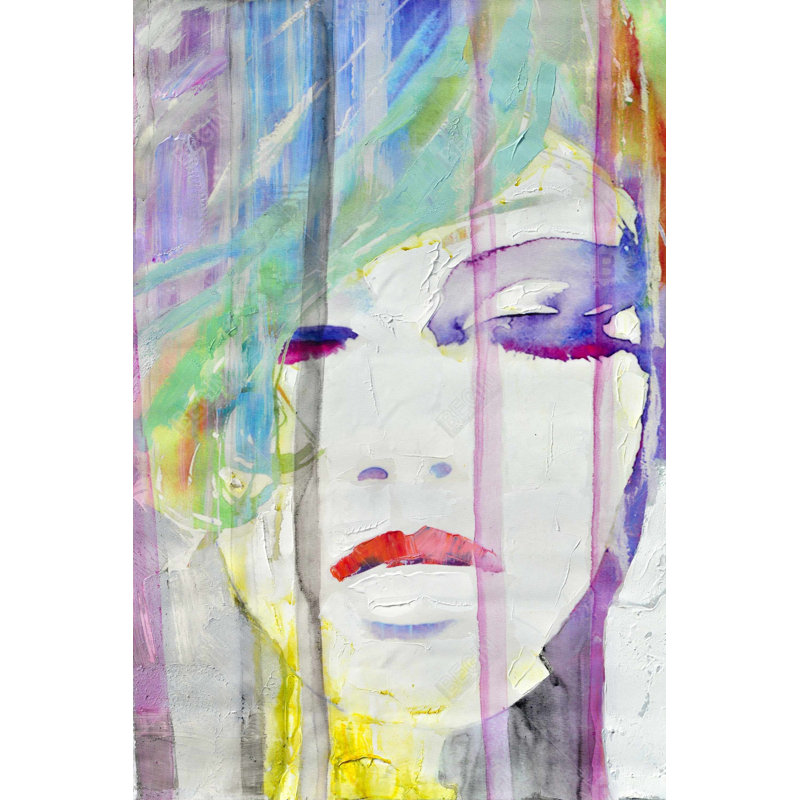 «Abstract Colorful Portrait» sur toile