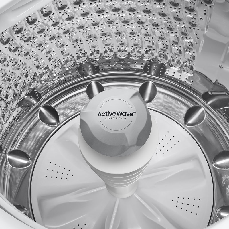 White 5.1 cu. ft. Smart Top Load Washing Machine with Stainless Steel Drum