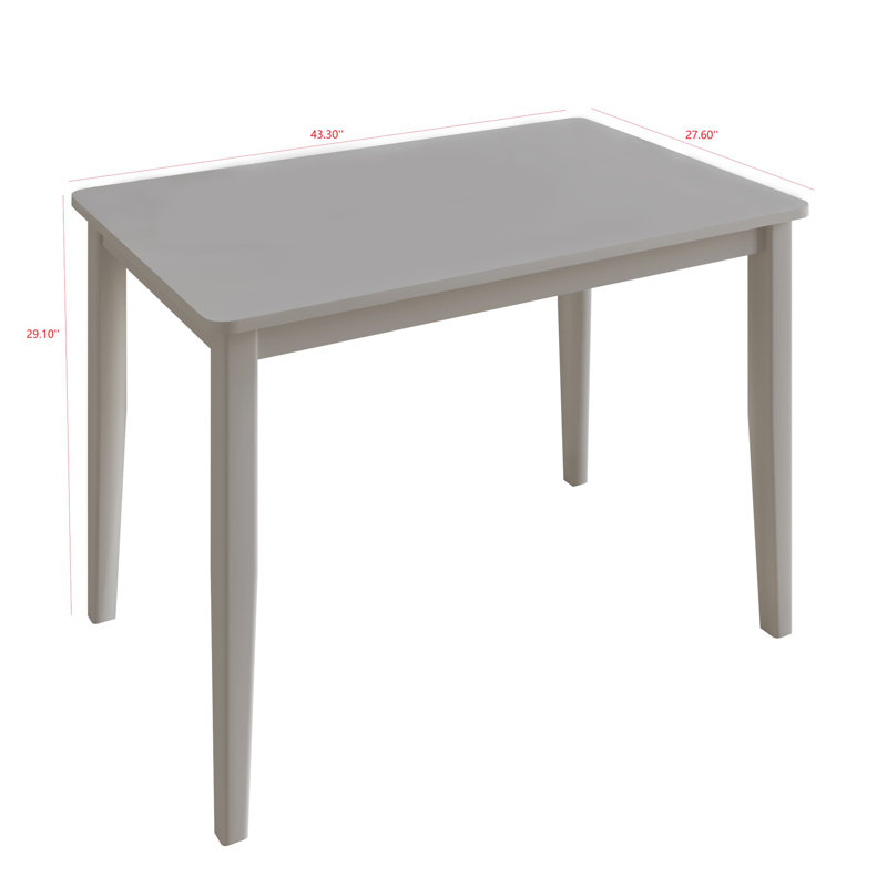 Ensemble repas pour 4 personnes Alfye, Blanc grisâtre