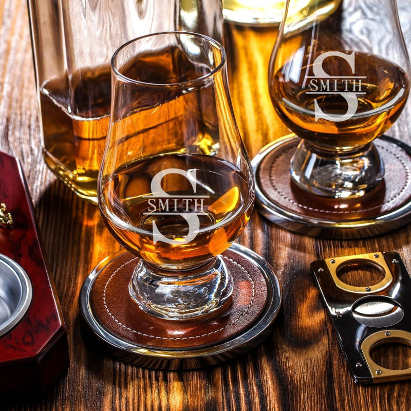 Verre à whisky gravé Glencairn, ensemble de 2, Oui
