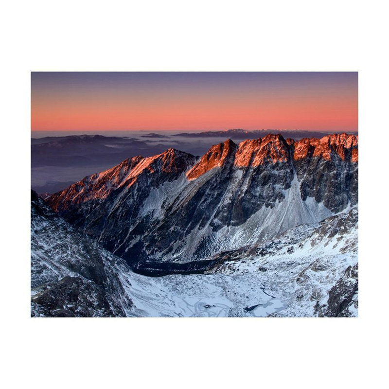 Mur de Damaya, beau lever de soleil dans les montagnes Rocheuses, L 121 po x l 157 po