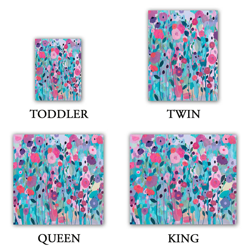 Ensembles de housses de couette DiaNoche en microfibre par Carrie Schmitt - Joy Unleash Flowers