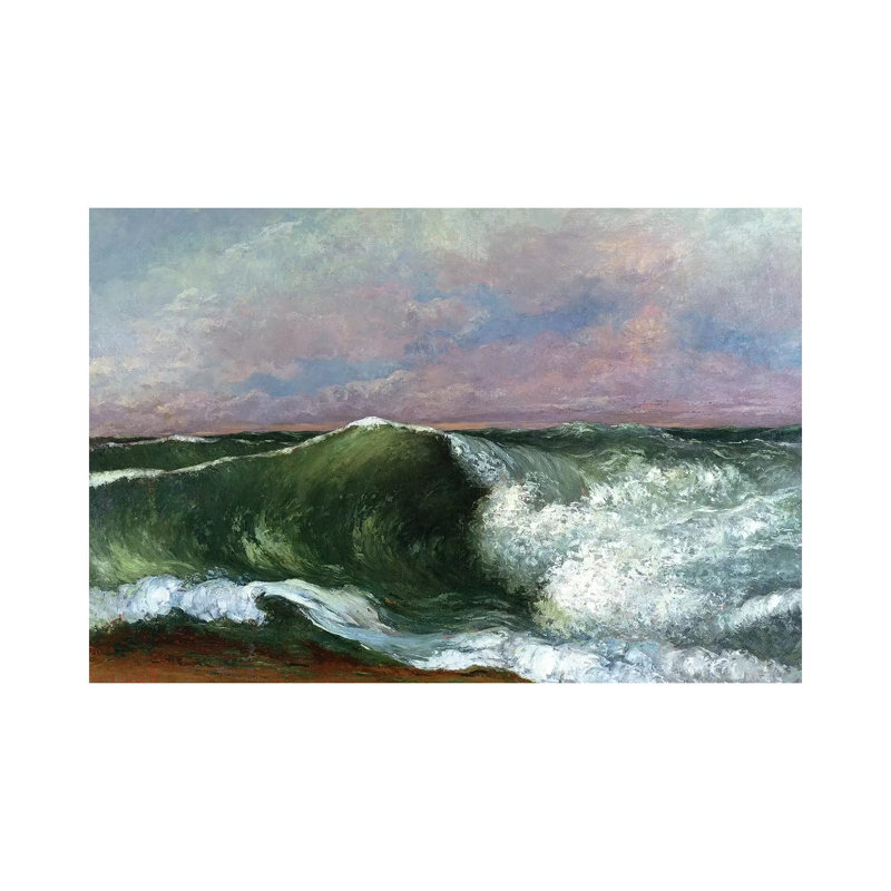 The Wave, 1870 (Private Collection) 1 Piece Wrapped Canvas Painting, 45.72cm H x 66.04cm W x 1.91cm D