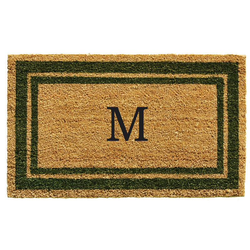 Tapis d'entrée antidérapant Stortz, Vert sauge / brun, M, Rectangle 2 pi x 3 pi