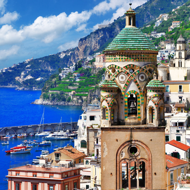 Amalfi, Italie - photographie sur toile tendue, H 30 po x l 30 po