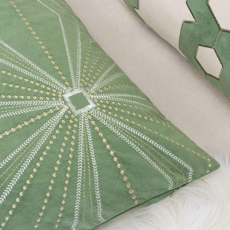 Geometric Velvet Throw Pillow