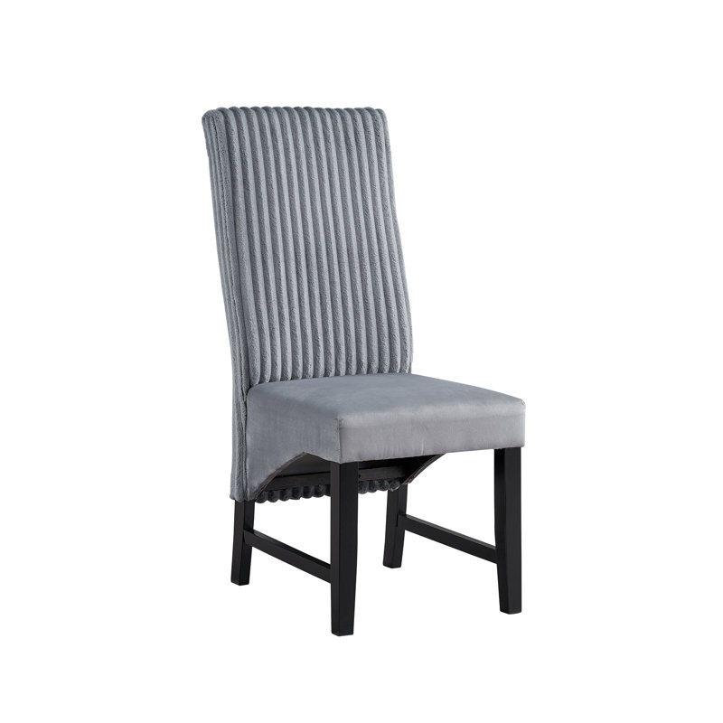 Ensemble de 2 chaises d'appoint en velours côtelé Kini