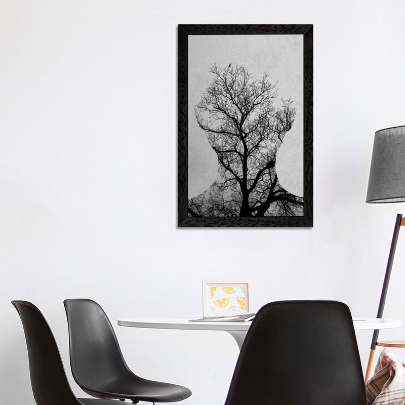 Tree Of Life by Andreas Lie - Print on Canvas, Black Floater Framed, 66.04 cm H x 45.72 cm W