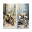 Classic Vintage Scooter - ensemble de 3 reproductions d'art mural en métal-564558643