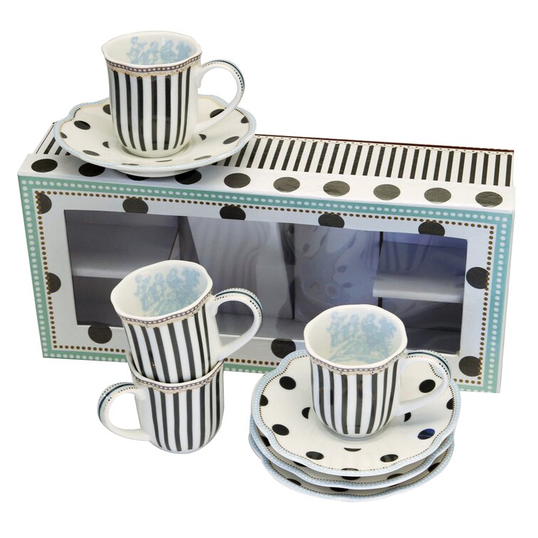 Belle Glass Espresso Cups with Saucer Set - 3.5 oz - Set of 2, 3.5 oz -  Kroger