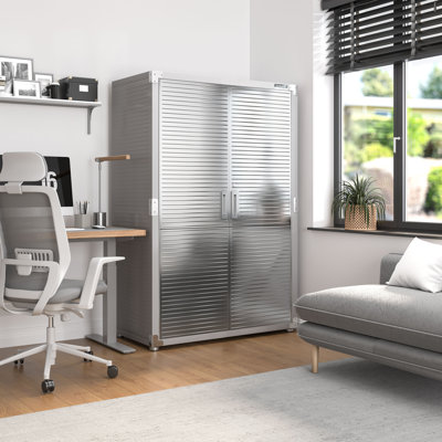 Seville Classics UltraHD Storage Cabinet, 48" W x 24" D x 72" H