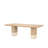 Jurine Mango Wood + Travertine Dining Table-99238348