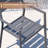 4-Person Round Patio Dining Set with Metal Dining Table and 4 Stackable Metal Armrest Chairs-271952409