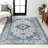 Yenovk Ornate Medallion Persian Blue/Gray Rug-44296924