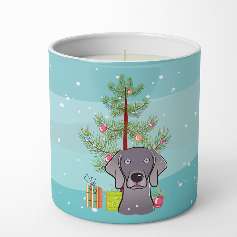 Arbre de Noël et bougie de soja 10 oz Weimaraner