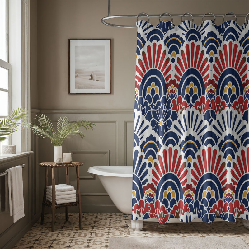 Signature Nippon Art - rideau de douche standard 1 pièce, H 74 po x l 71 po