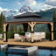 Pavillon de jardin en bois massif 13 'x 11' Joyside