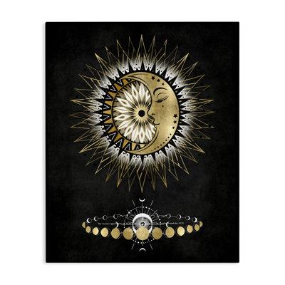 Lunar Phrases Astrology Canvas Wall Art by Oliver Jeffries bp-785_CN