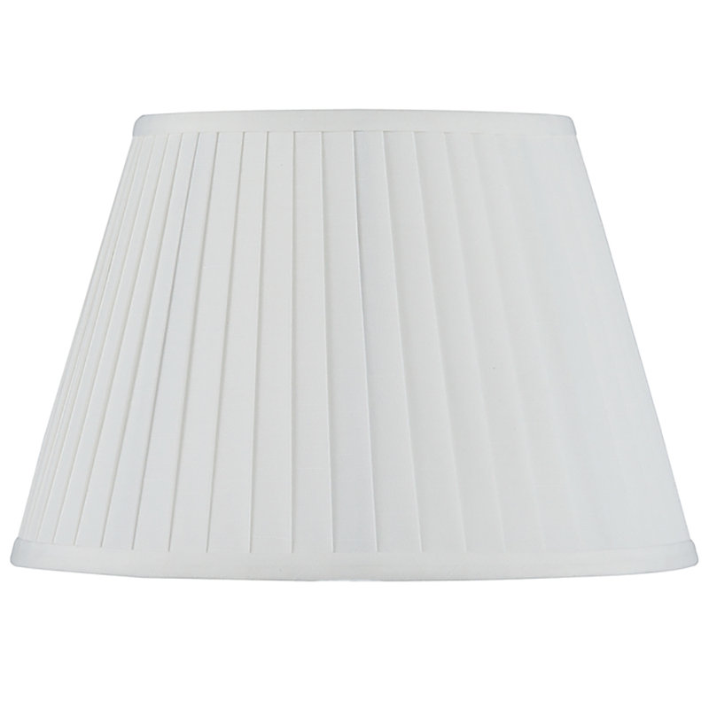 Kaat Polyester Blend Empire Lamp Shade ( Screw On ), Ivory, 16.5cm H x 25cm W x 25cm D